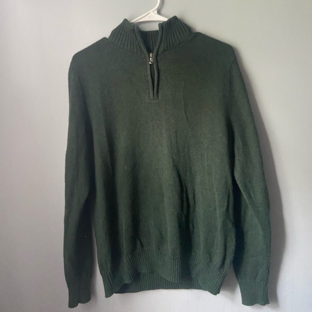 Men's Green quarter zip